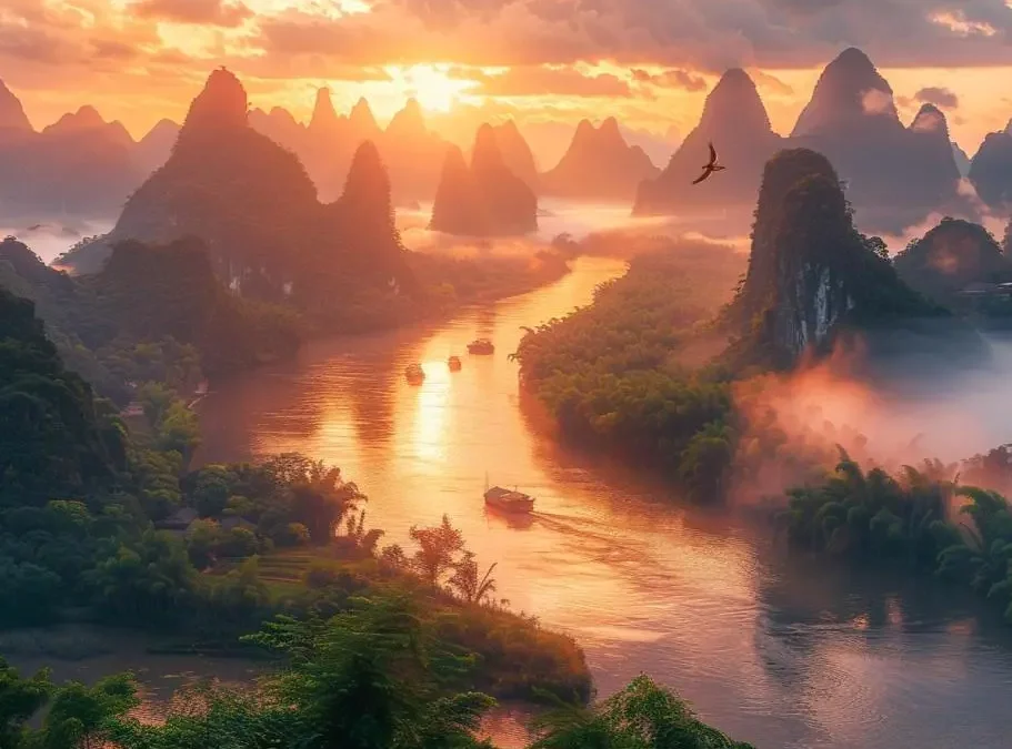 Lijiang River and Surrounding Karst Mountains